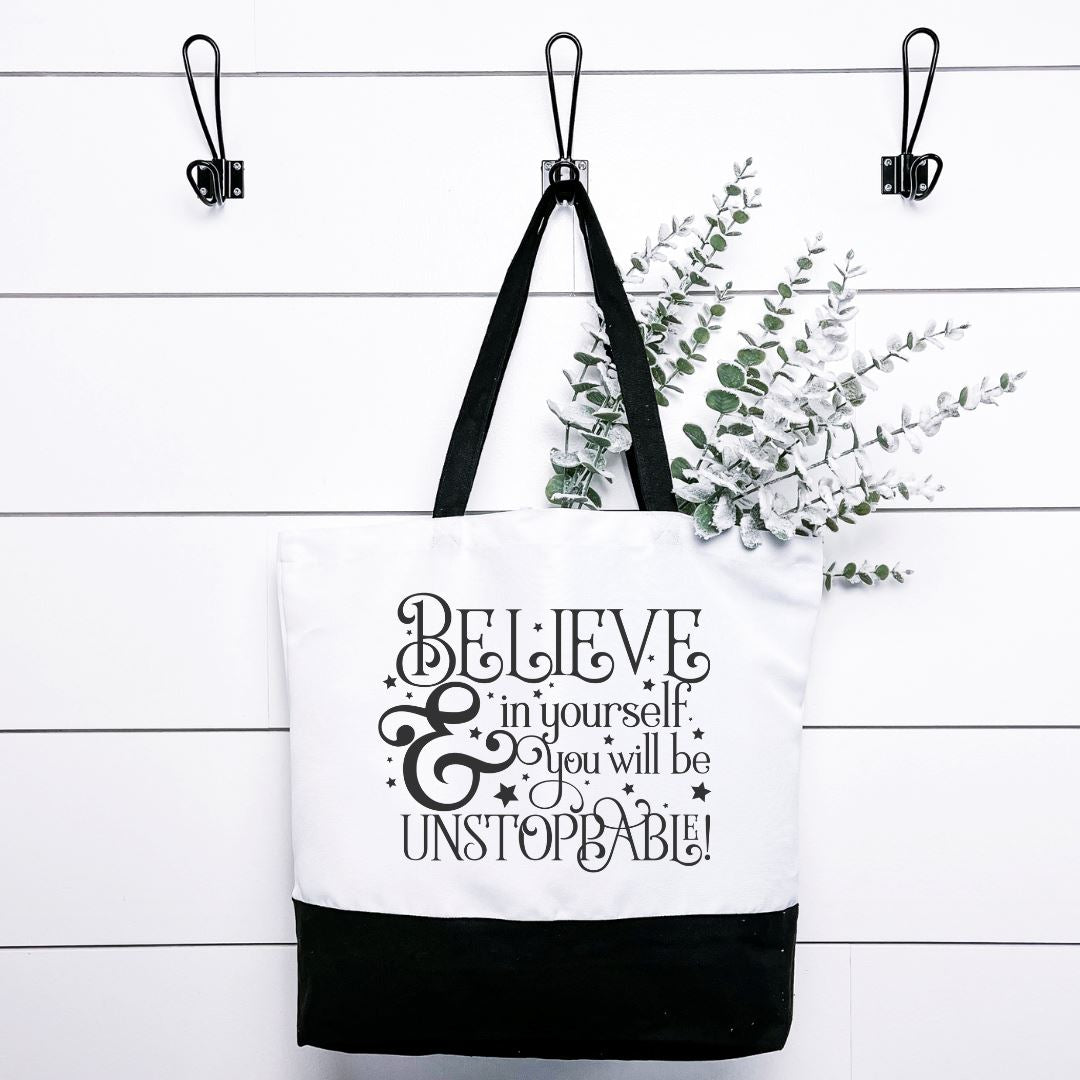 Believe In Yourself Tote Bag Harlow Boutique Official Online Store