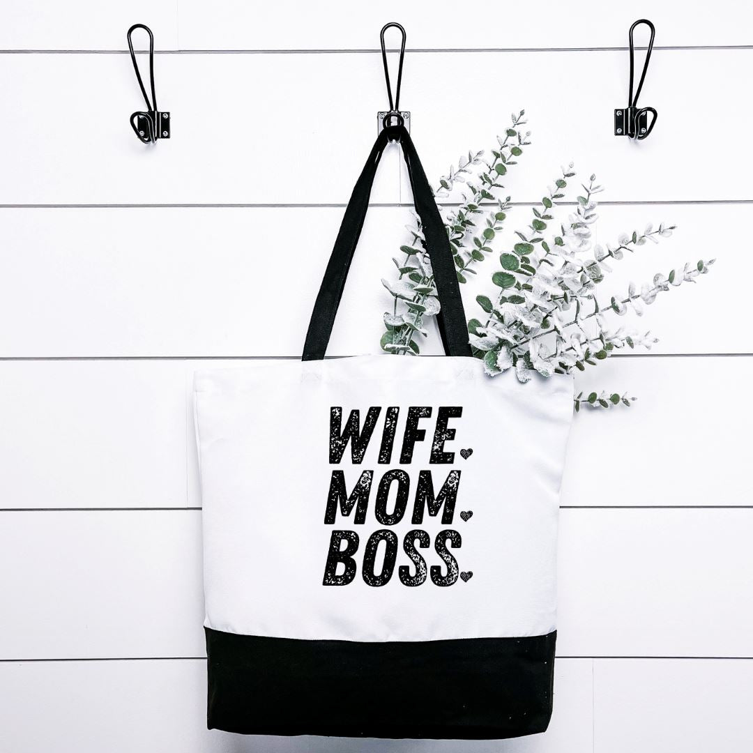 Wife Mom Boss Tote Bag Harlow Boutique Official Online Store