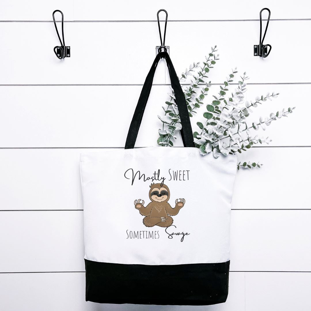 Mostly Sweet Sometimes Savage Tote Bag Harlow Boutique Official Online Store