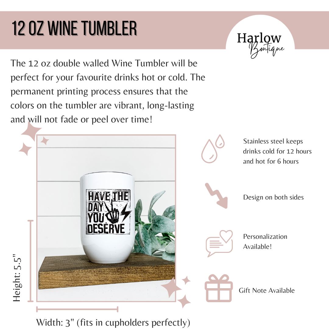 ADULTING IS BULLSHIT WINE TUMBLER Harlow Boutique Official Online Store