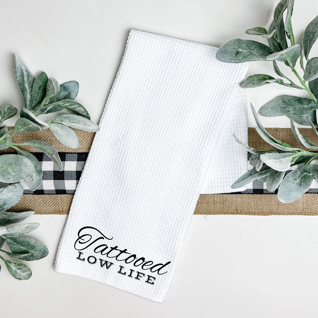 TATTOOED LOW LIFE TEA TOWEL Tea Towel Harlow Boutique Official Online Store