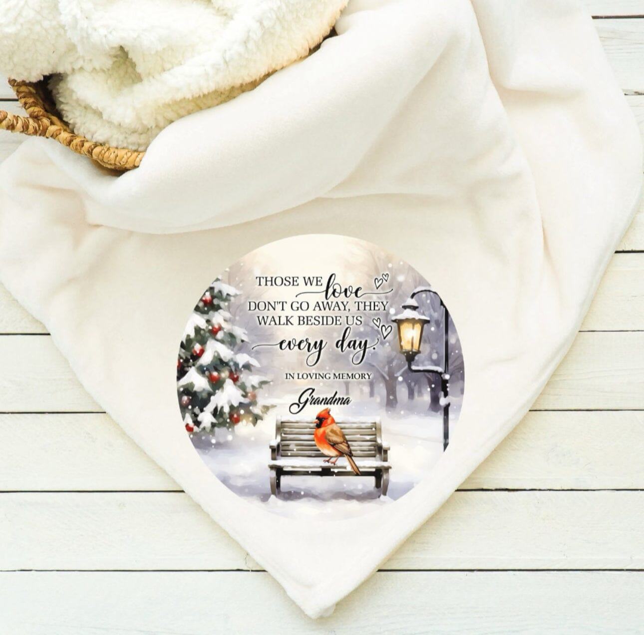 Grandma Cardinal Memorial Blanket Blankets Harlow Boutique Official Online Store