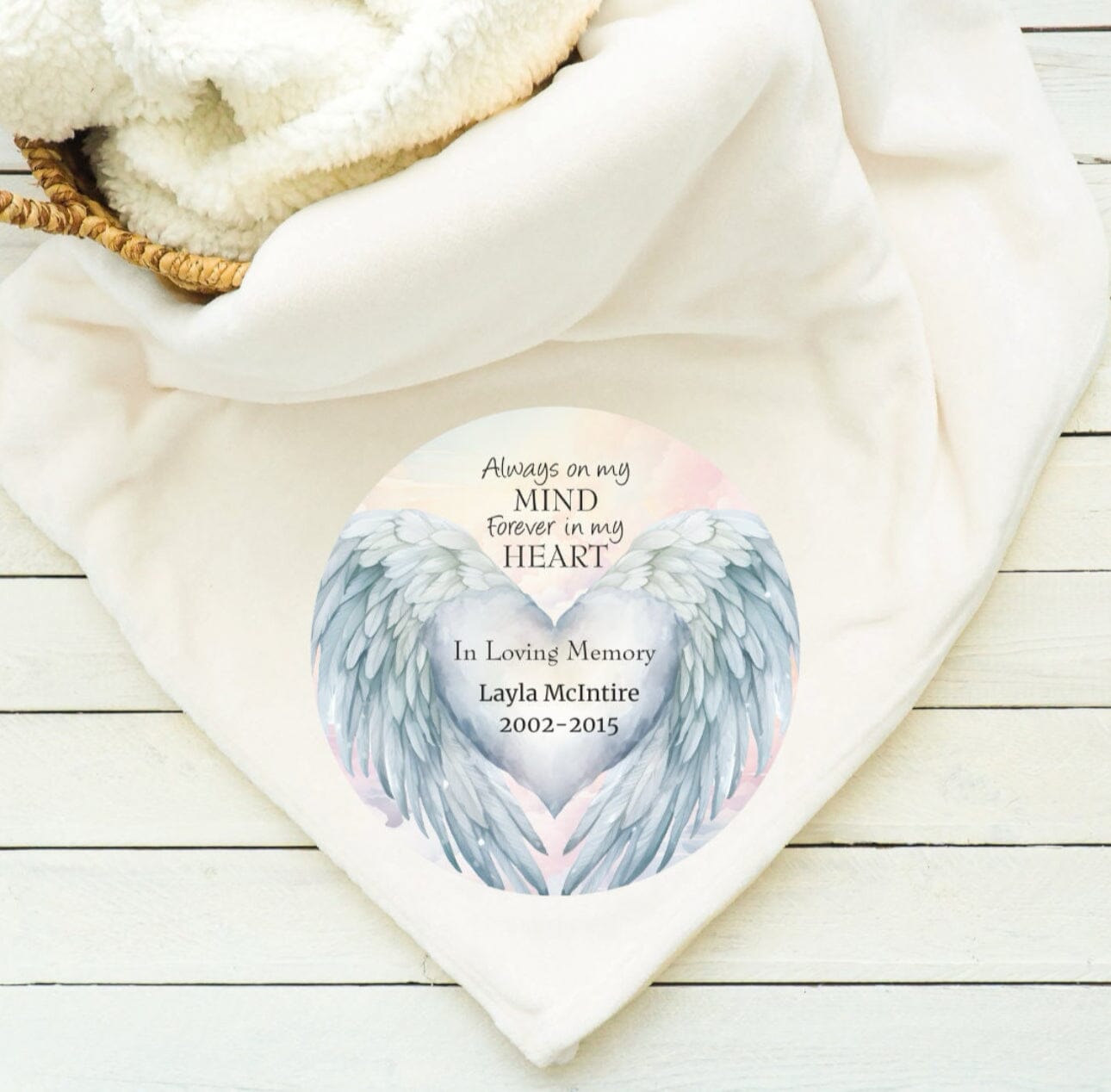 Angel Wings Memorial Blanket Blankets Harlow Boutique Official Online Store