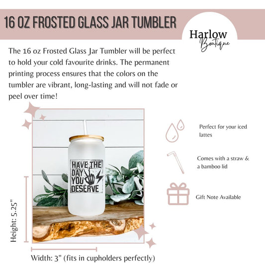 A WISE WOMAN ONCE SAID FUCK THIS SHIT FROSTED GLASS JAR TUMBLER Harlow Boutique Official Online Store
