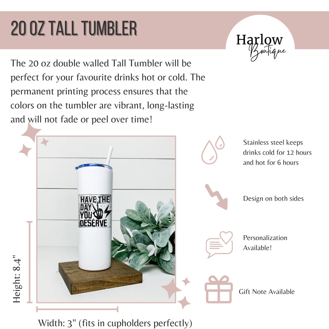 AFTER EVERY STORM THERE IS A RAINBOW TALL TUMBLER