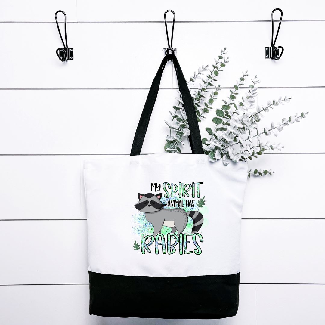 My Spirit Animal Has Rabies Tote Bag Harlow Boutique Official Online Store