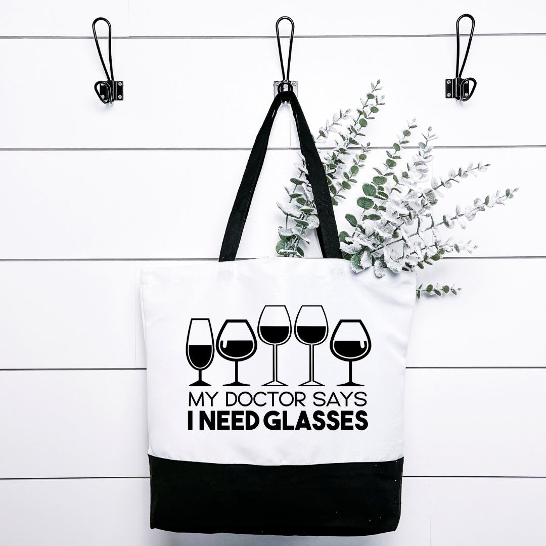 My Doctor Says I Need Glasses Tote Bag Harlow Boutique Official Online Store