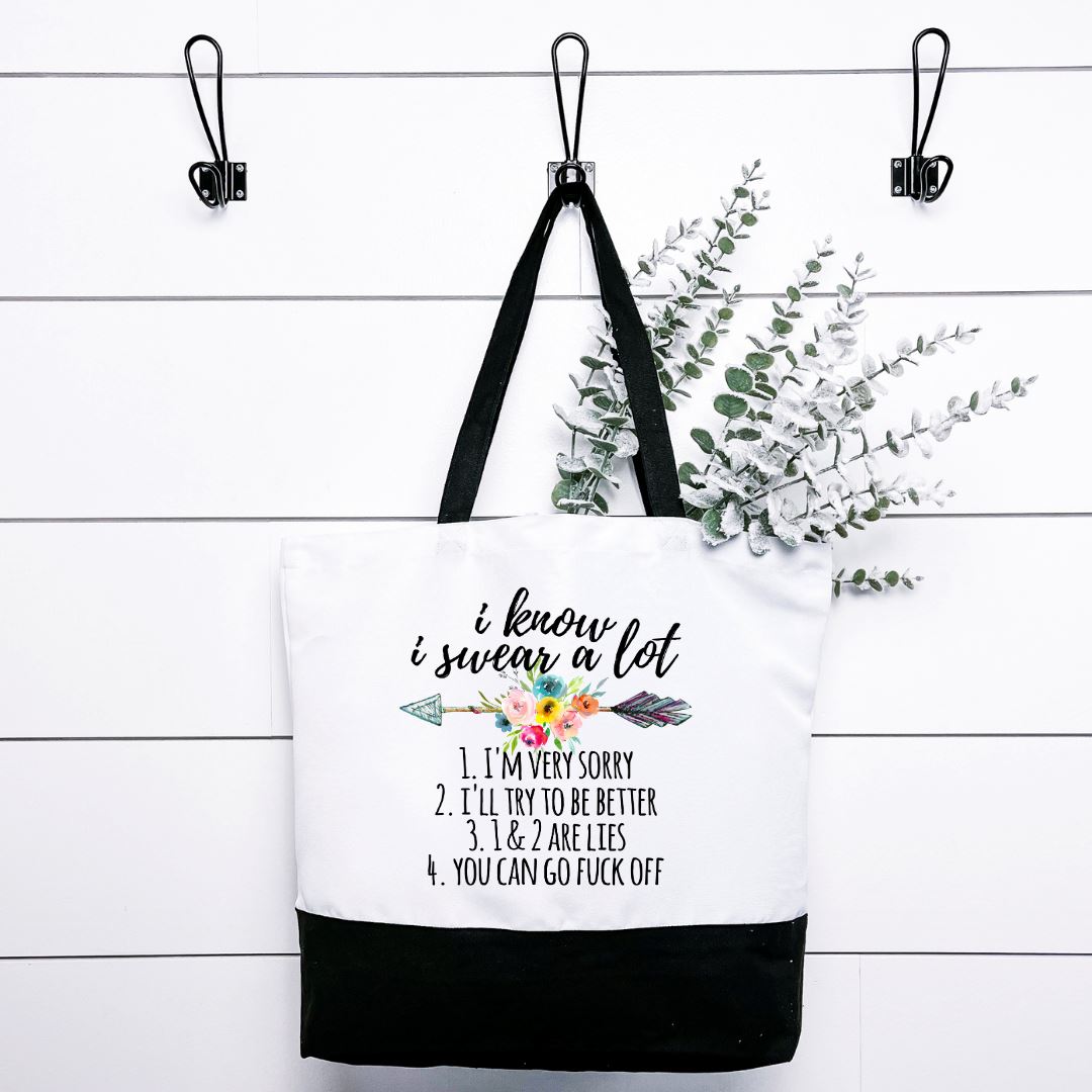 I Know I Swear A Lot Tote Bag Harlow Boutique Official Online Store