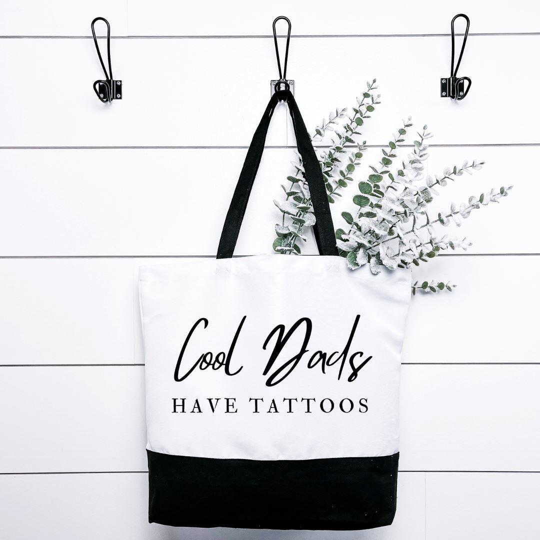 Cool Dads Have Tattoos Tote Bag Harlow Boutique Official Online Store