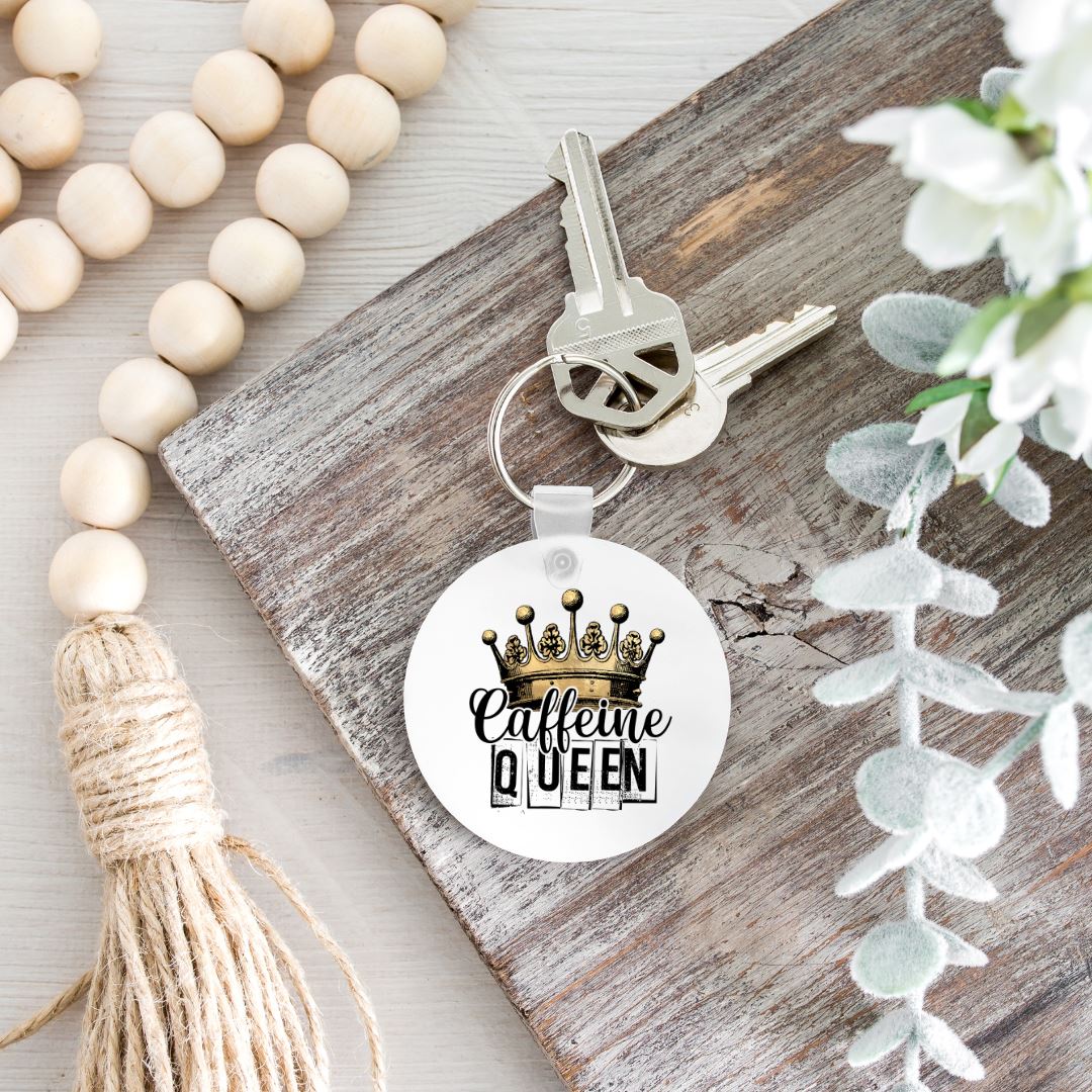 CAFFEINE QUEEN KEYCHAIN Keychain Harlow Boutique Official Online Store