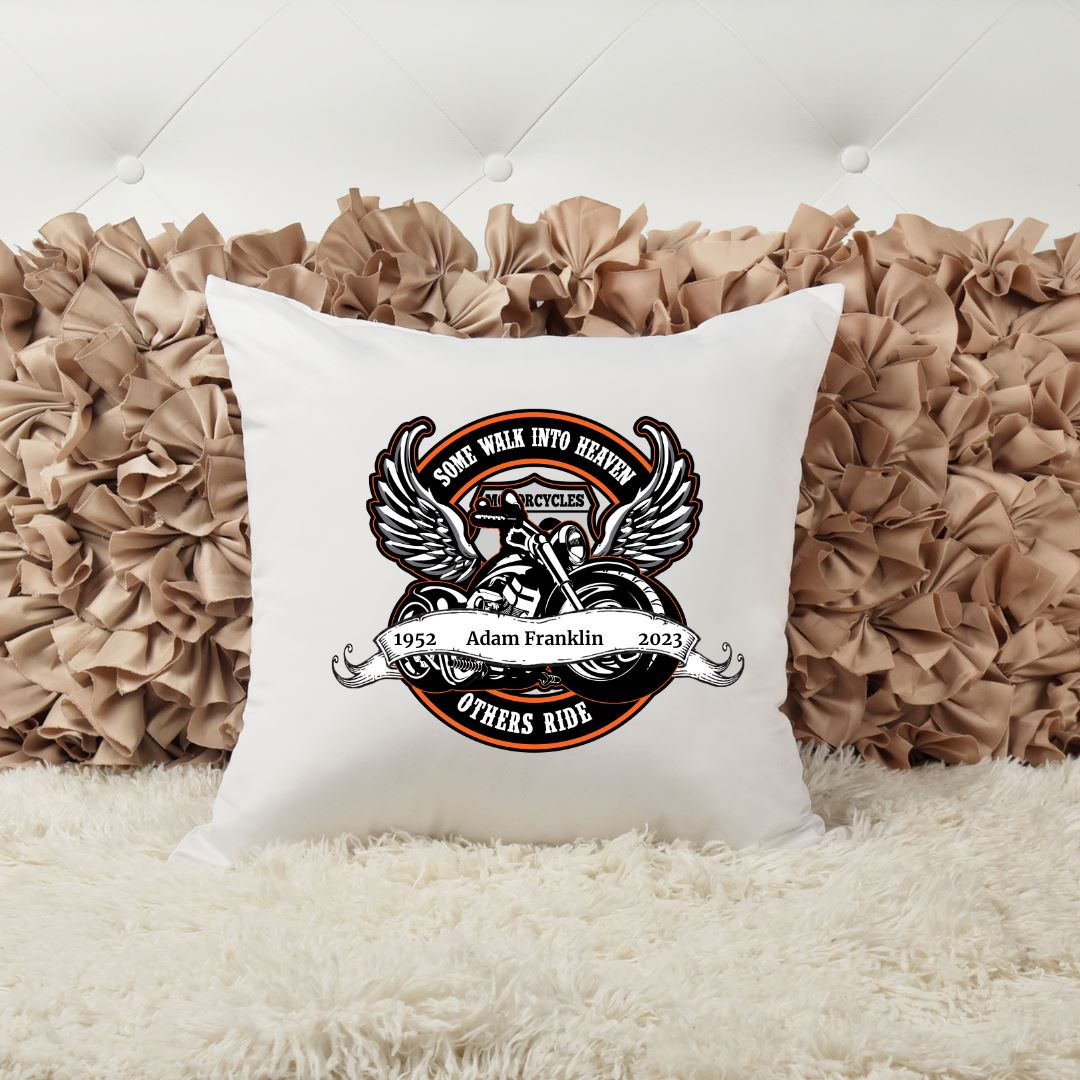 SOME WALK INTO HEAVEN OTHERS RIDE MEMORIAL PILLOW Pillow Harlow Boutique Official Online Store