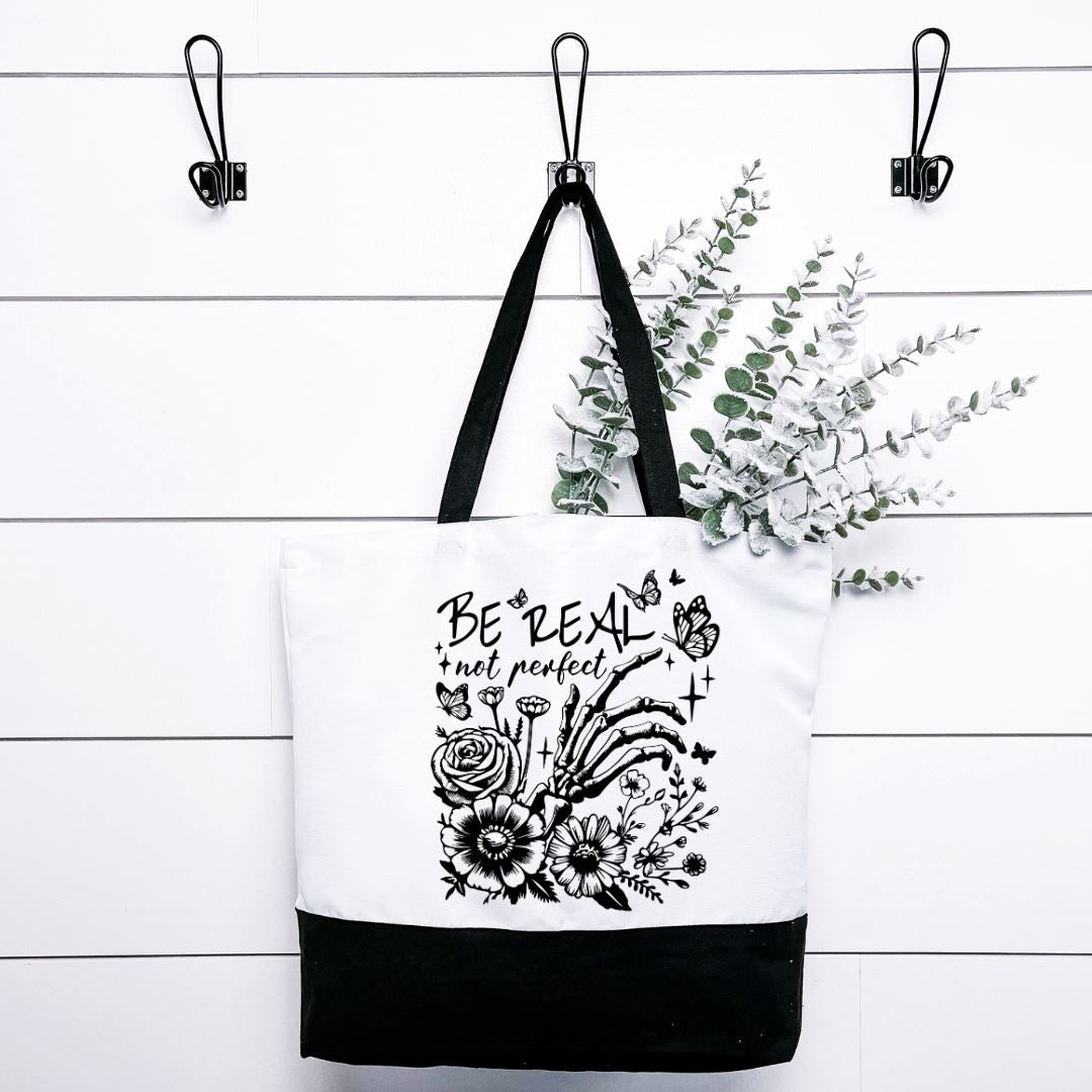 Be Real Not Perfect Tote Bag Harlow Boutique Official Online Store