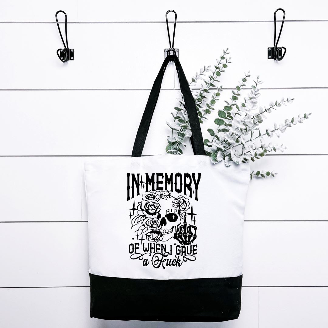 In Memory Of When I Gave a Fuck Tote Bag Harlow Boutique Official Online Store
