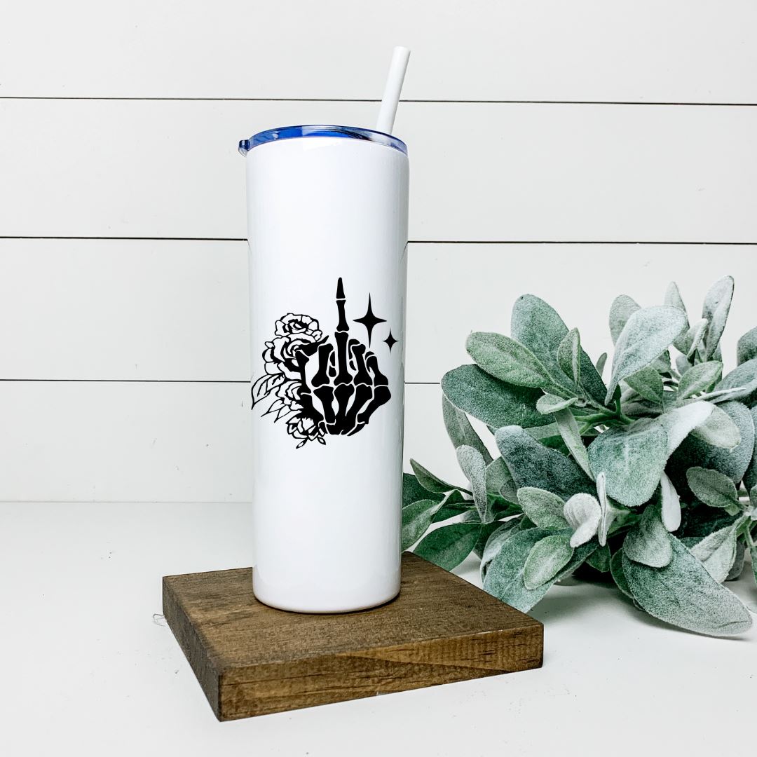 MIDDLE FINGER TALL TUMBLER Tumblers Harlow Boutique Official Online Store