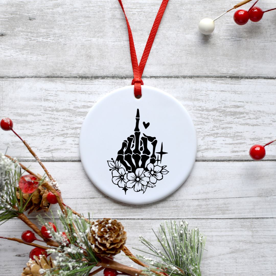 MIDDLE FINGER FLORAL ORNAMENT Ornament Harlow Boutique Official Online Store
