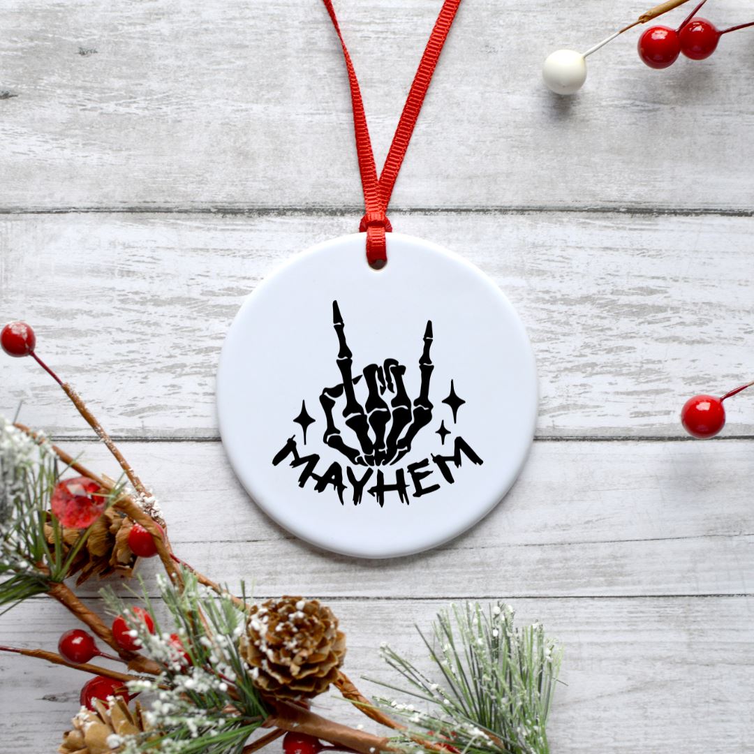 MAYHEM ROCK ON SKELETON HAND ORNAMENT Ornament Harlow Boutique Official Online Store