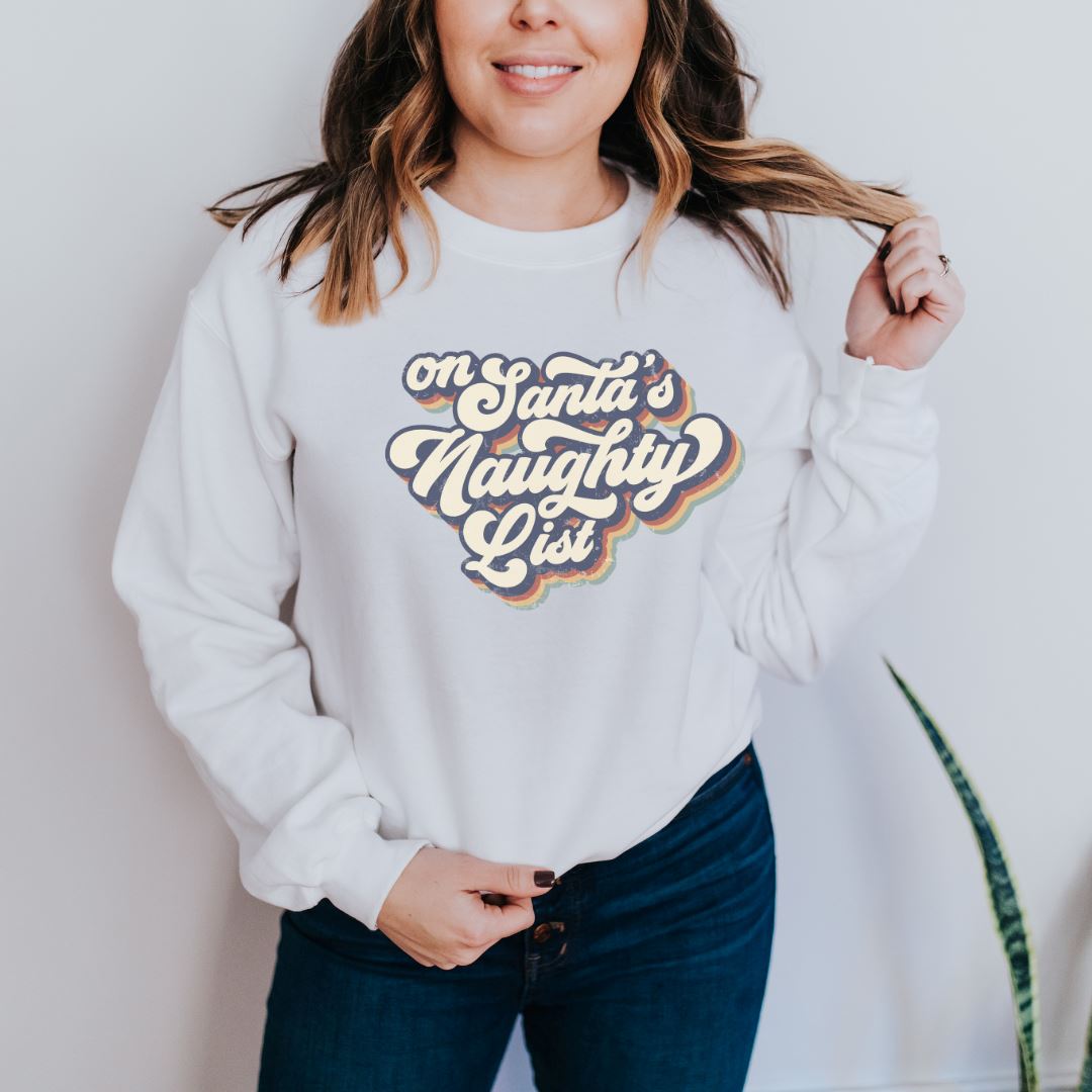 On Santa's Naughty List Crewneck Sweater Harlow Boutique Official Online Store