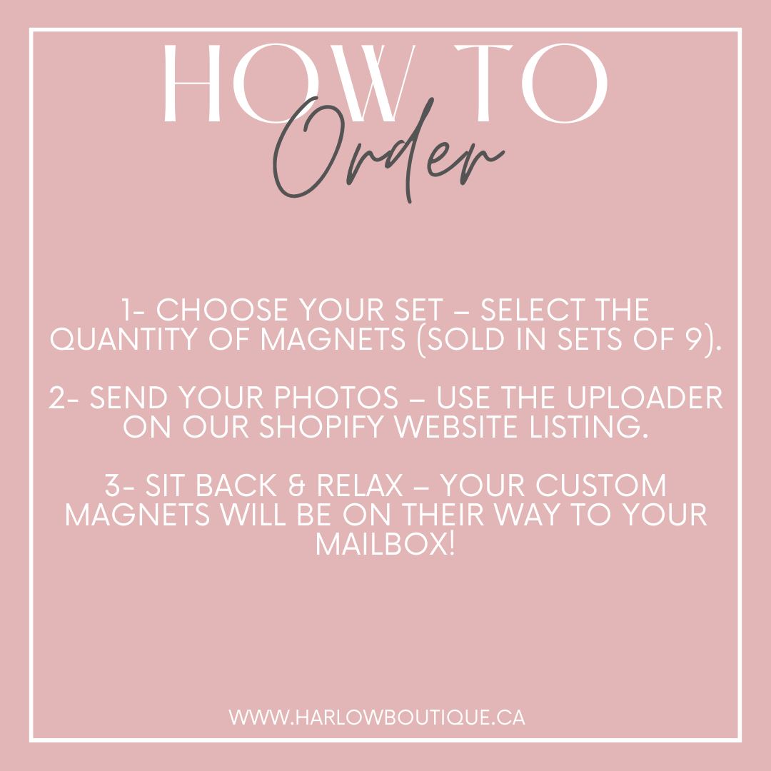 Magnet SAMPLE - Custom Photo Magnets Harlow Boutique Official Online Store