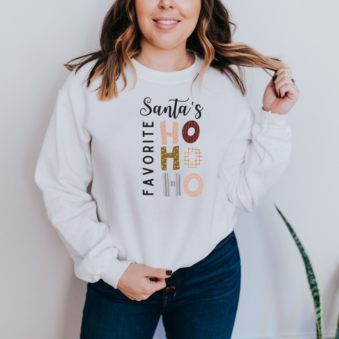 Santa's Favorite Ho Ho Ho Crewneck Sweater Harlow Boutique Official Online Store