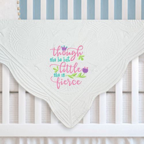Though She Is Little She Is Fierce Quilt Heirloom Quilt Harlow Boutique Official Online Store