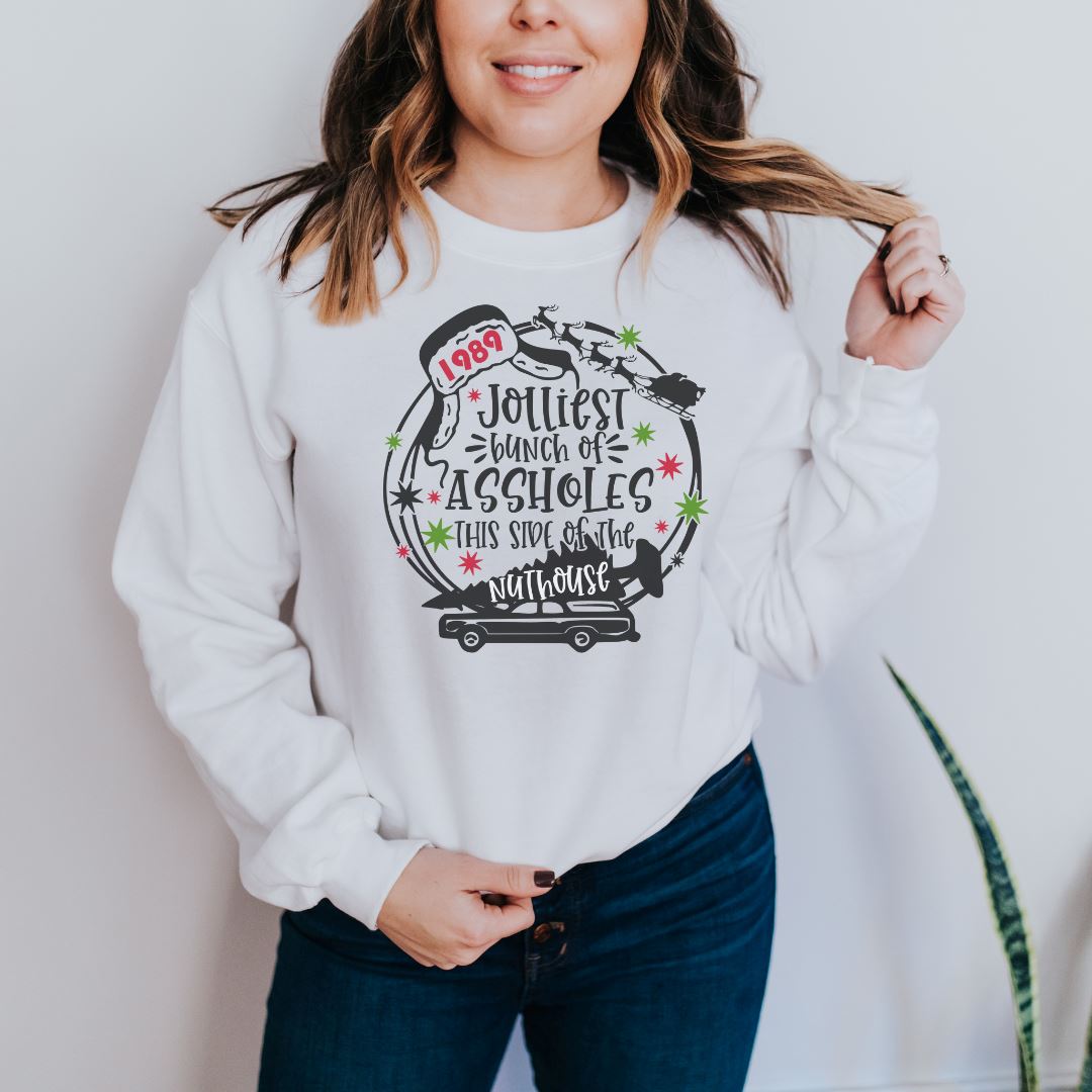 Jolliest Bunch of Assholes This Side of the Nuthouse Crewneck Sweater Harlow Boutique Official Online Store
