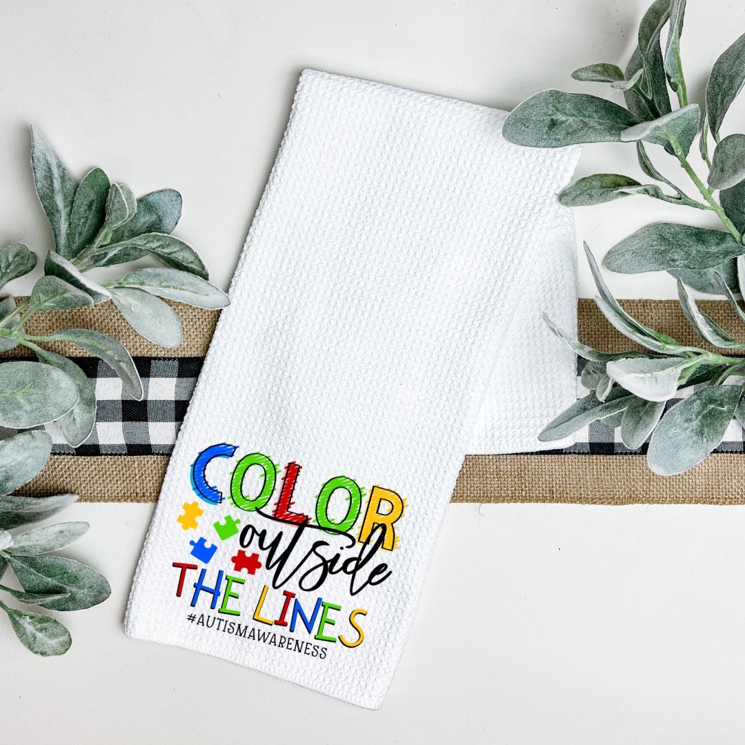 COLOR OUTSIDE THE LINES TEA TOWEL Harlow Boutique Official Online Store