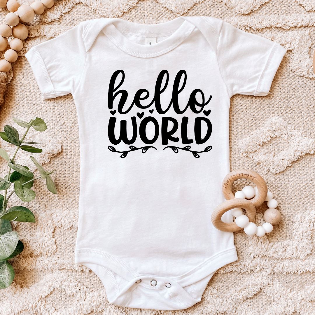 Hello World Baby Bodysuit Harlow Boutique Official Online Store