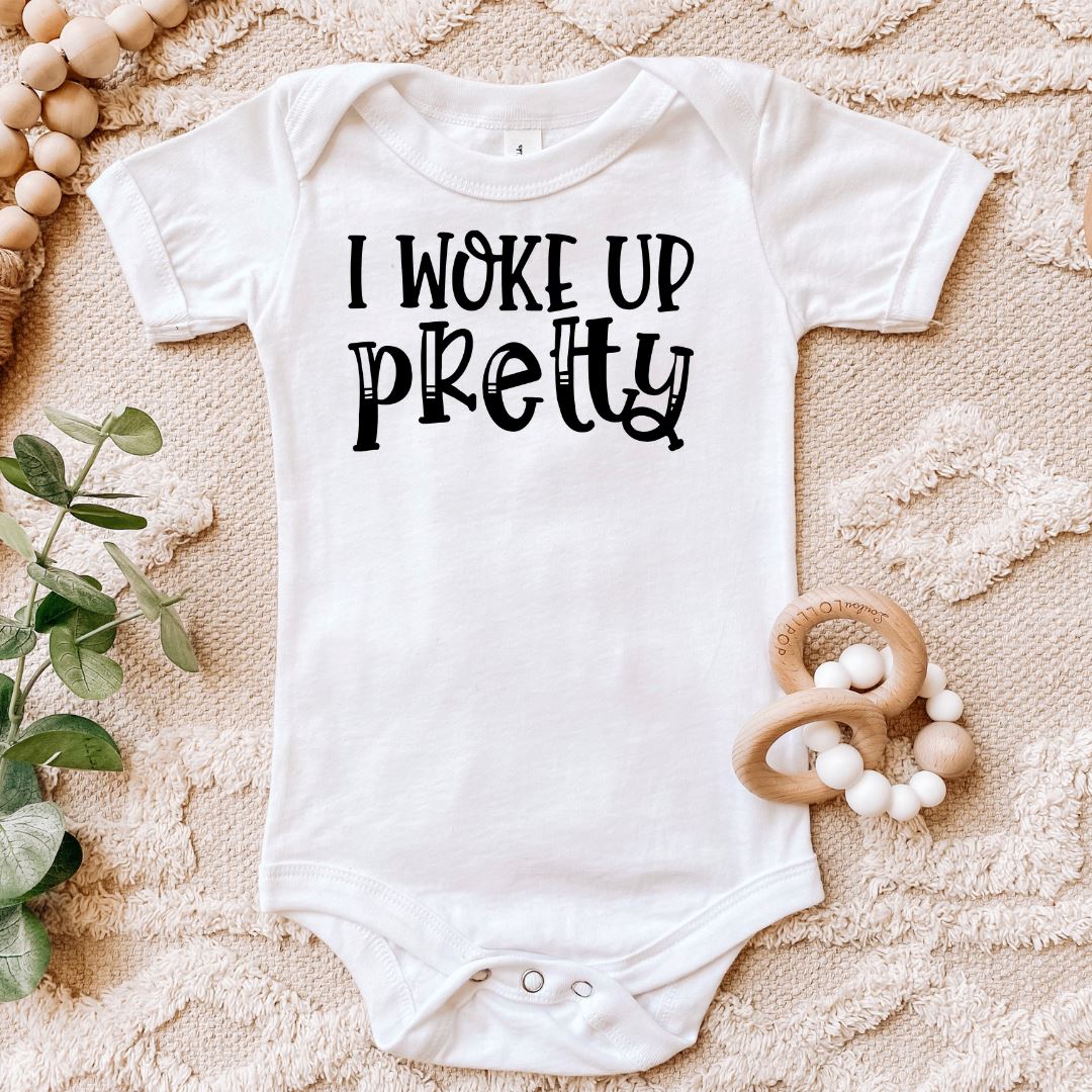 I Woke Up Pretty Baby Bodysuit Harlow Boutique Official Online Store