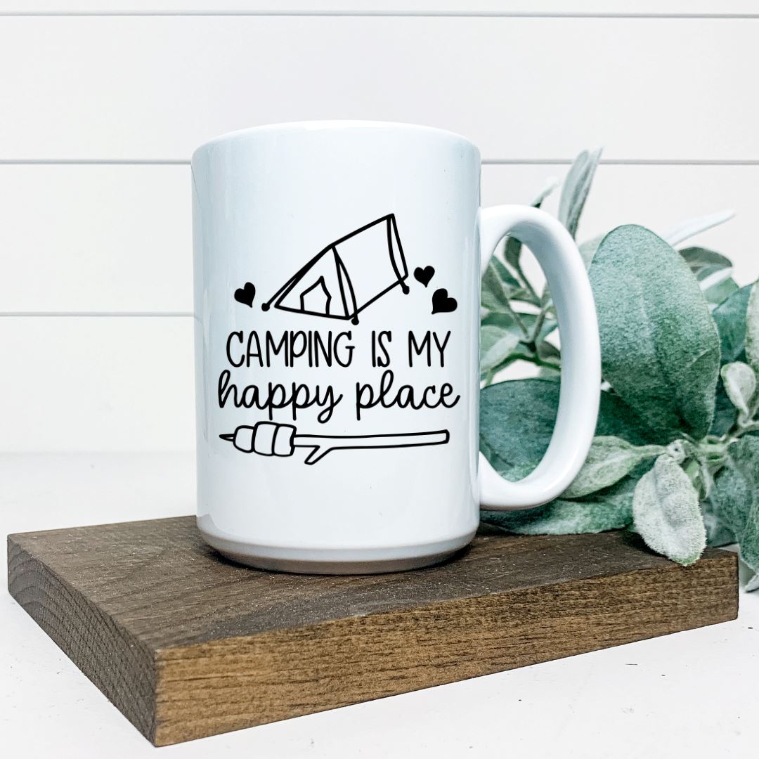 CAMPING IS MY HAPPY PLACE MUG Harlow Boutique Official Online Store