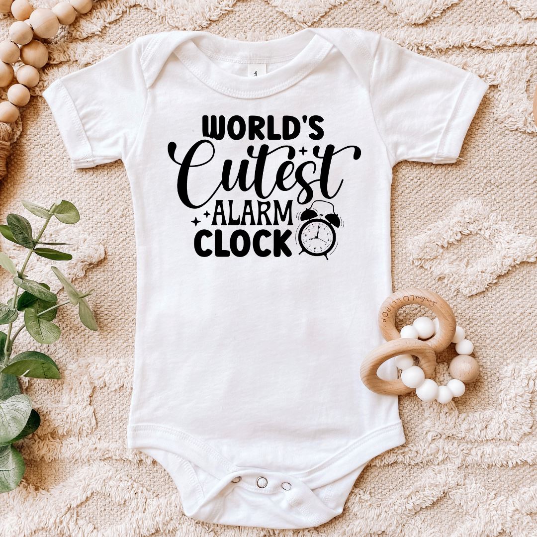 Worlds Cutest Alarm Clock Baby Bodysuit Harlow Boutique Official Online Store