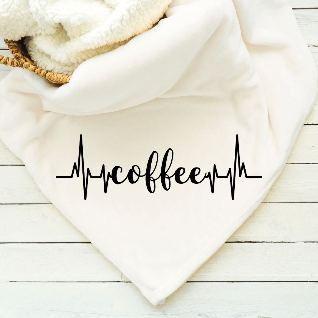 Coffee Heartbeat Blanket Blankets Harlow Boutique Official Online Store