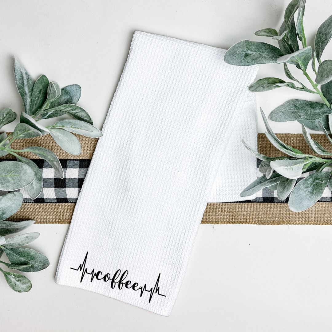 COFFEE HEARTBEAT TEA TOWEL Harlow Boutique Official Online Store