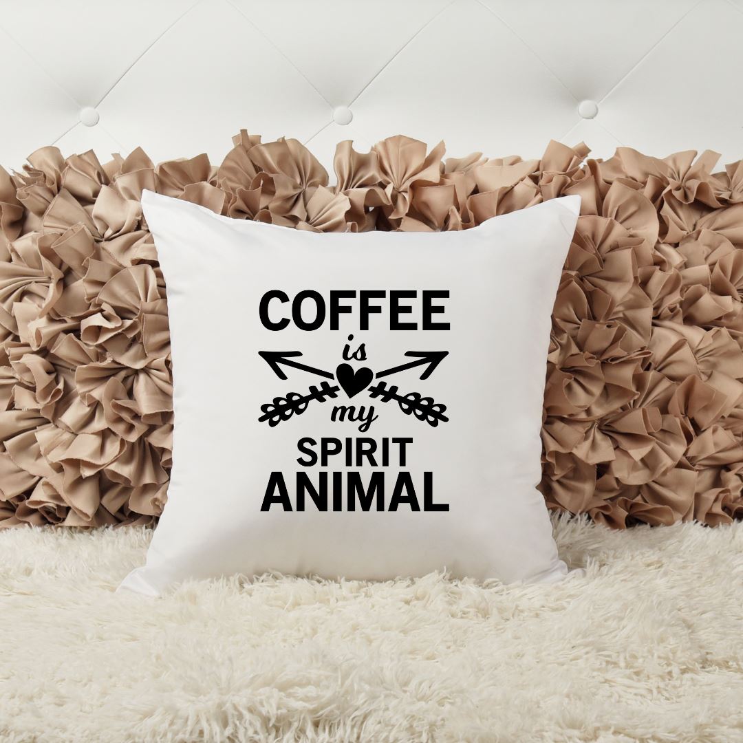 COFFEE IS MY SPIRIT ANIMAL PILLOW Harlow Boutique Official Online Store