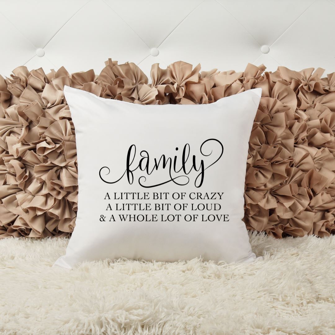 FAMILY A LITTLE BIT OF CRAZY PILLOW Harlow Boutique Official Online Store