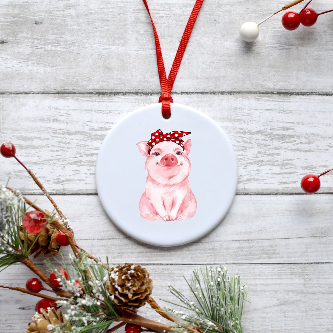 PIG WITH BANDANA ORNAMENT Harlow Boutique Official Online Store