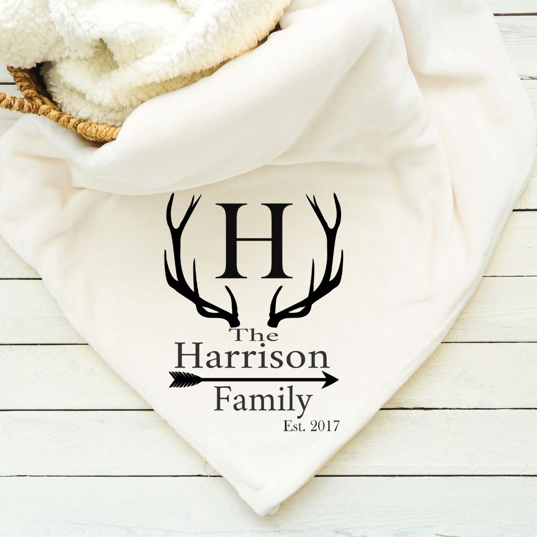 Family Name Monogram Blanket