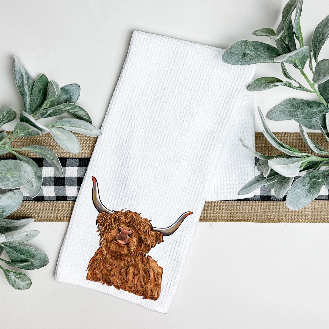 HIGHLAND COW TEA TOWEL Harlow Boutique Official Online Store