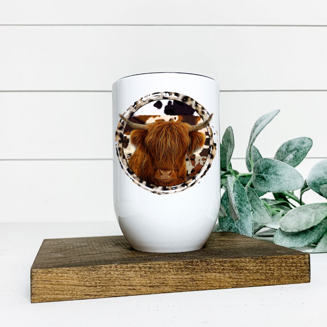 HIGHLAND COW WINE TUMBLER Harlow Boutique Official Online Store