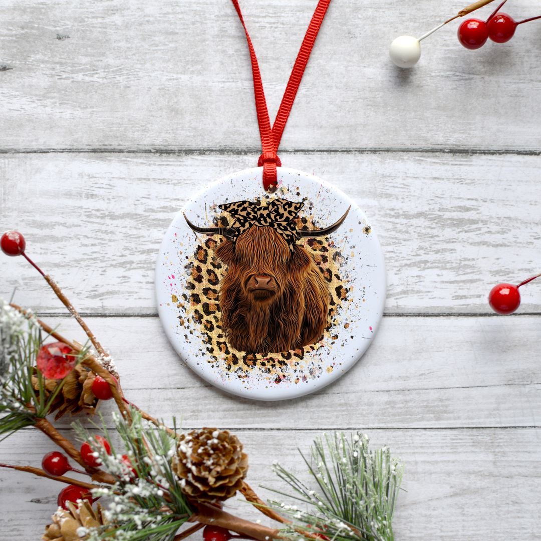HIGHLAND COW LEOPARD HEADBAND ORNAMENT Harlow Boutique Official Online Store