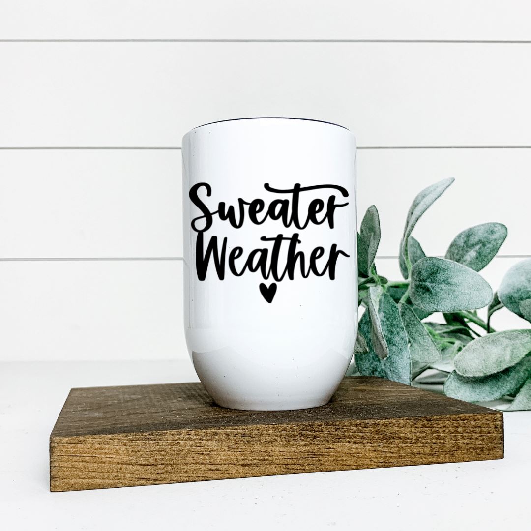 SWEATER WEATHER WINE TUMBLER Harlow Boutique Official Online Store