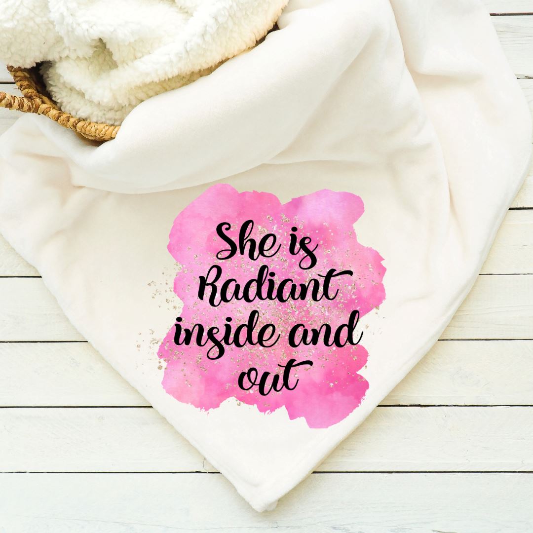 She Is Radiant Inside And Out Blanket Blankets Harlow Boutique Official Online Store