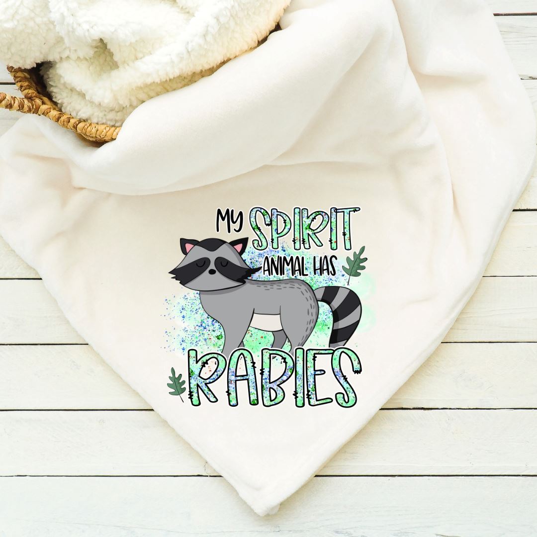 My Spirit Animal Has Rabies Blanket Blankets Harlow Boutique Official Online Store
