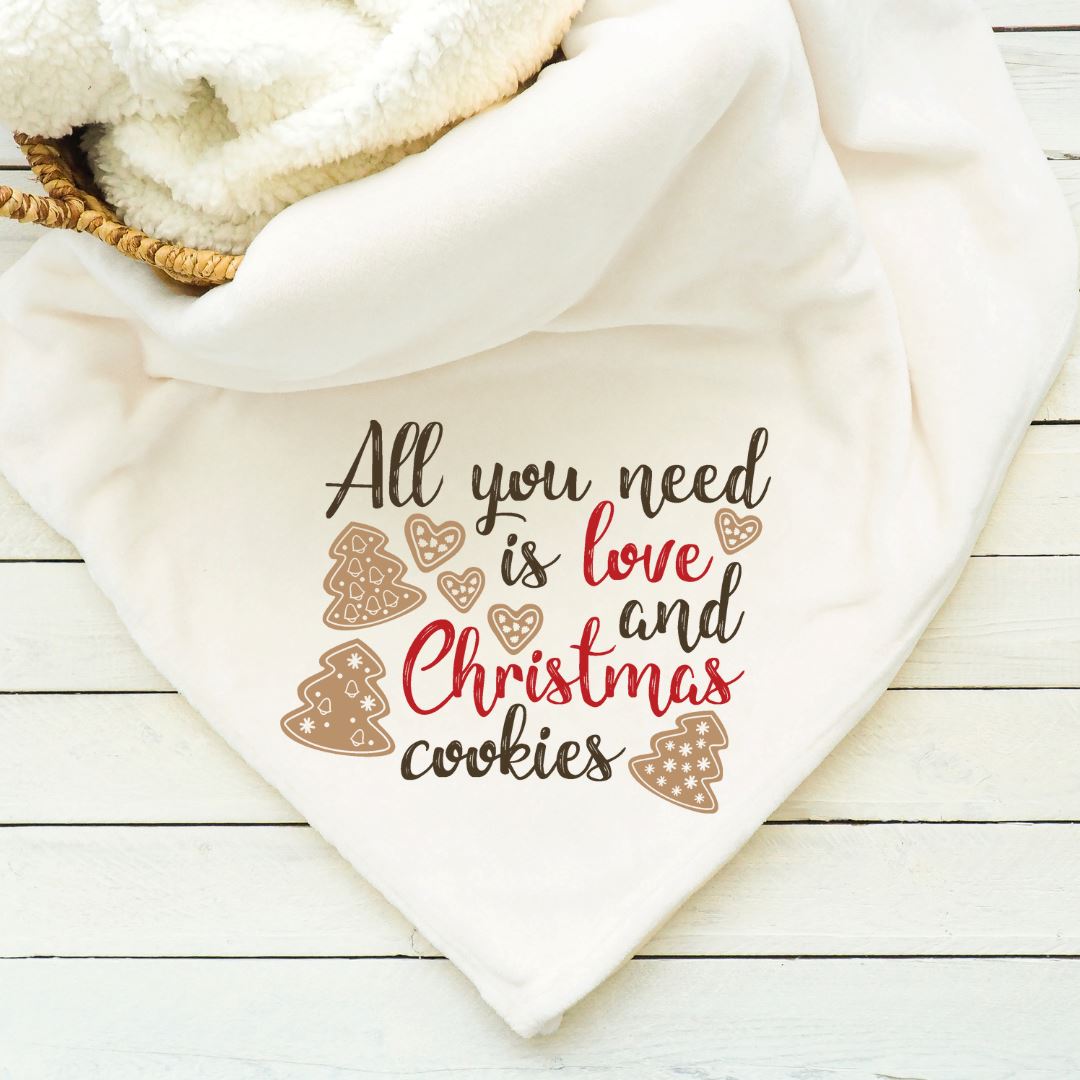 All You Need Is Love And Christmas Cookies Blanket Blankets Harlow Boutique Official Online Store