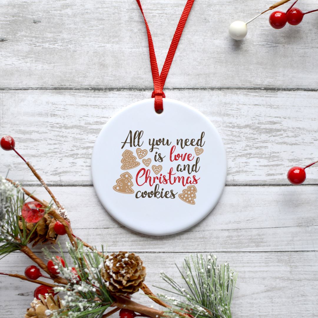 ALL YOU NEED IS LOVE AND CHRISTMAS COOKIES ORNAMENT Harlow Boutique Official Online Store