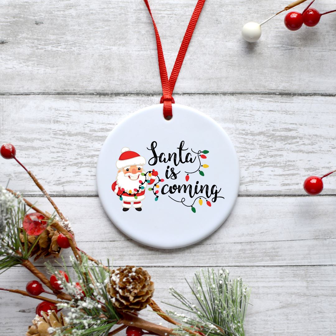 SANTA IS COMING ORNAMENT Harlow Boutique Official Online Store