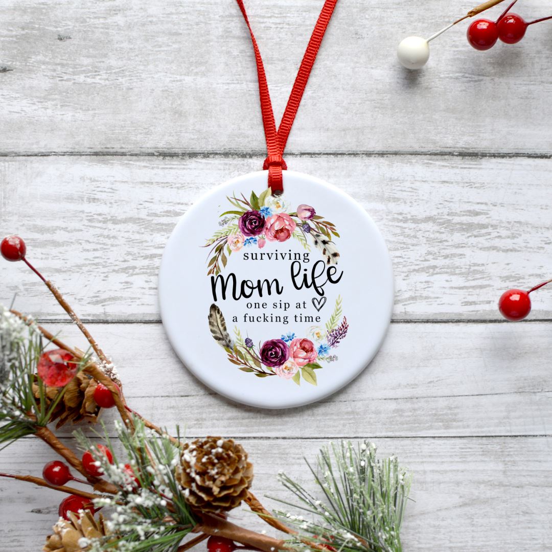 SURVIVING MOM LIFE ORNAMENT Harlow Boutique Official Online Store
