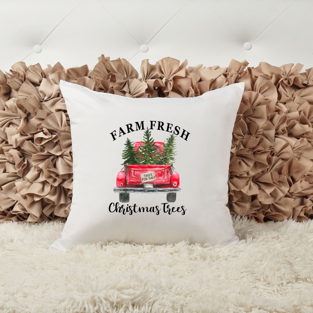 FARM FRESH CHRISTMAS TREES PILLOW Harlow Boutique Official Online Store