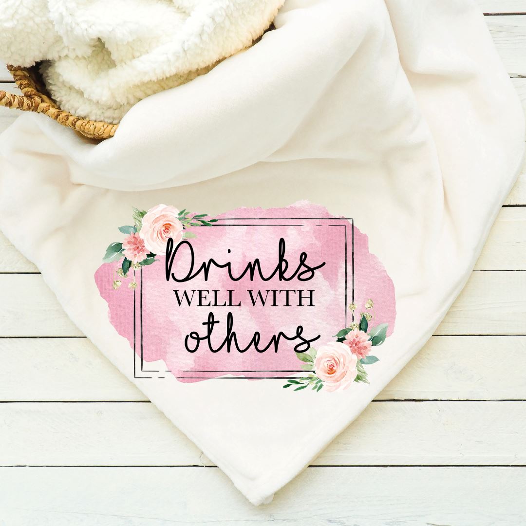 Drinks Well With Others Blanket Blankets Harlow Boutique Official Online Store