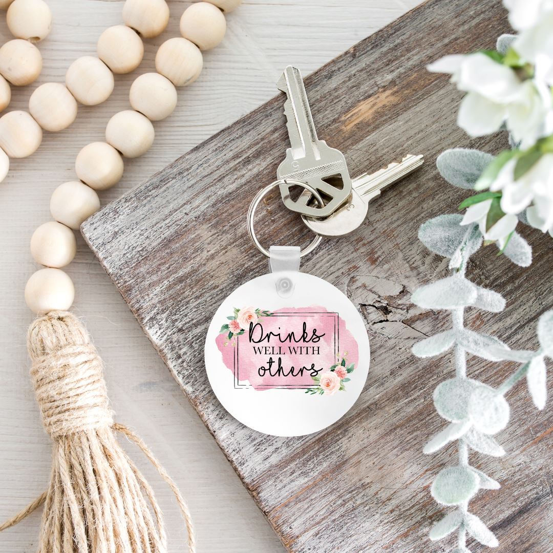 DRINKS WELL WITH OTHERS KEYCHAIN Harlow Boutique Official Online Store
