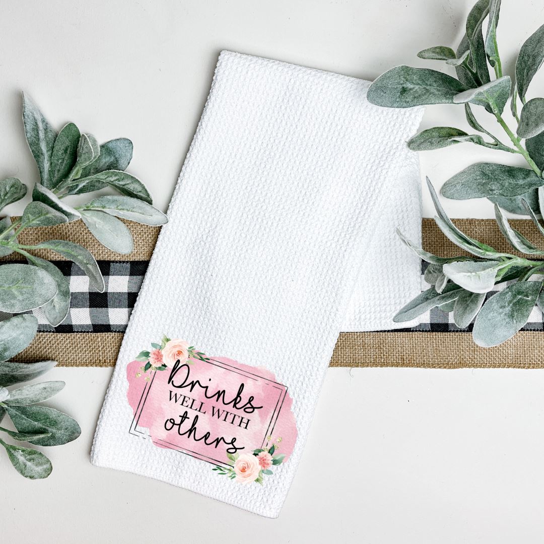 DRINKS WELL WITH OTHERS TEA TOWEL Harlow Boutique Official Online Store